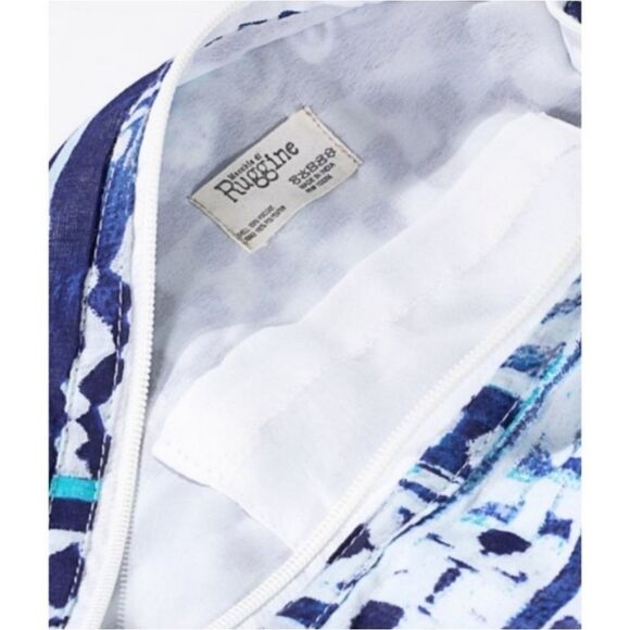 Boho Cotton Tote or Shoulder Bag Blue - Picture 5 of 6